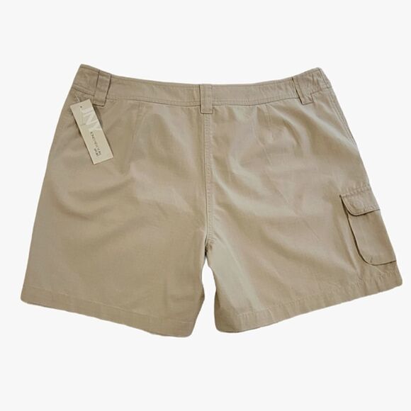 Jones New York Sport Tan 100% Cotton Cargo Shorts Size  16 - Picture 2 of 8